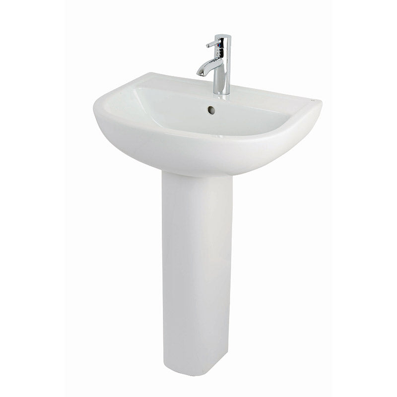 RAK Ceramics Compact Full Pedestal For Basin (1 size, White) - Brand New Bathrooms