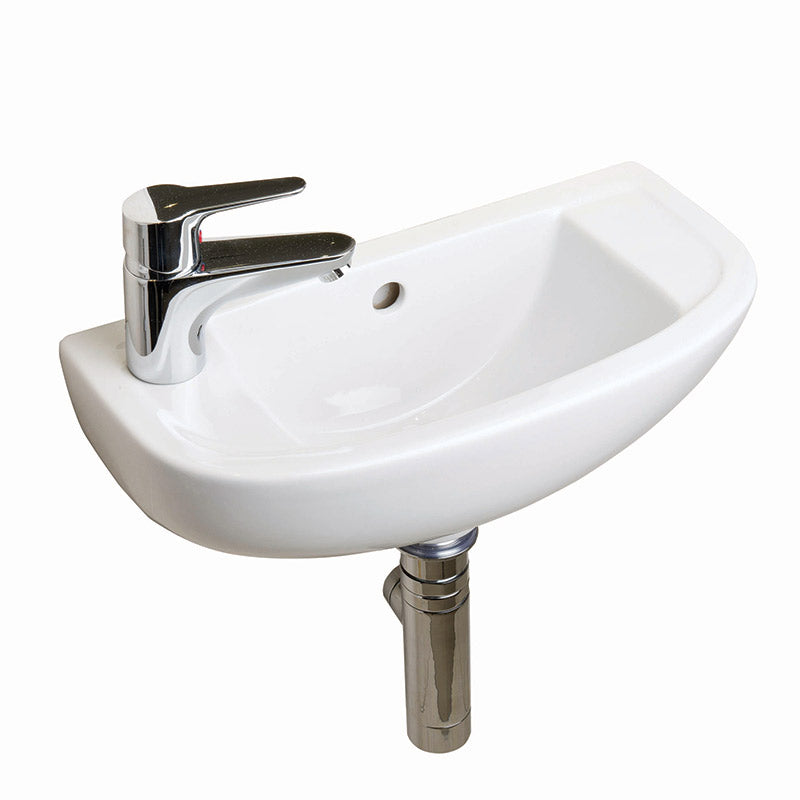 RAK Ceramics Compact 215mm Cloakroom Basin (1 size, 3 styles, White) - Brand New Bathrooms