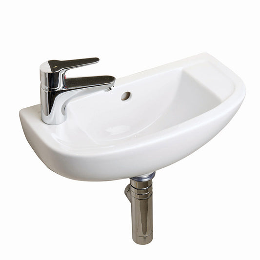 RAK Ceramics Compact 215mm Cloakroom Basin (1 size, 3 styles, White) - Brand New Bathrooms