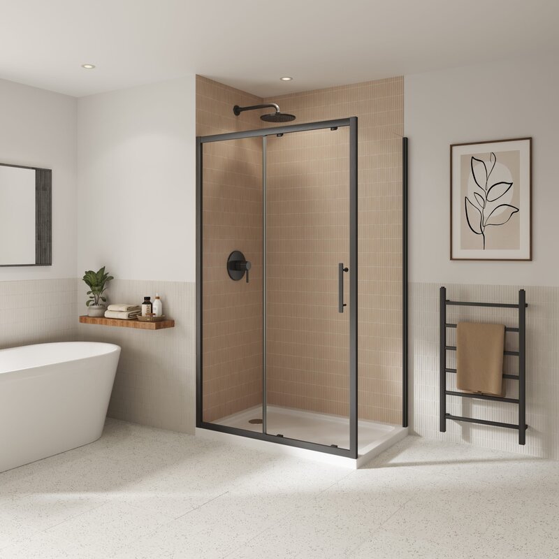 Coram Showers Optima 6 Sliding Shower Door (4 sizes, 4 colours) - Brand New Bathrooms