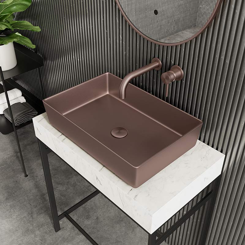 Scudo Core Counter Top Metallic Basin (1 size, 4 colours) - Brand New Bathrooms