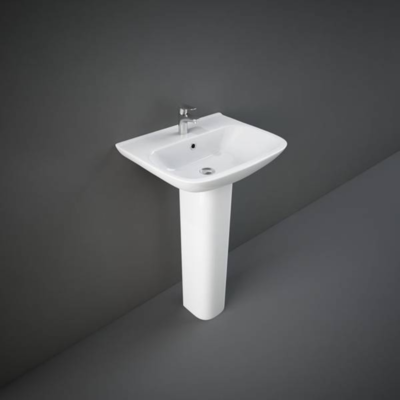RAK Ceramics Origin Large Pedestal for Corner Basin (1 size, White) - Brand New Bathrooms