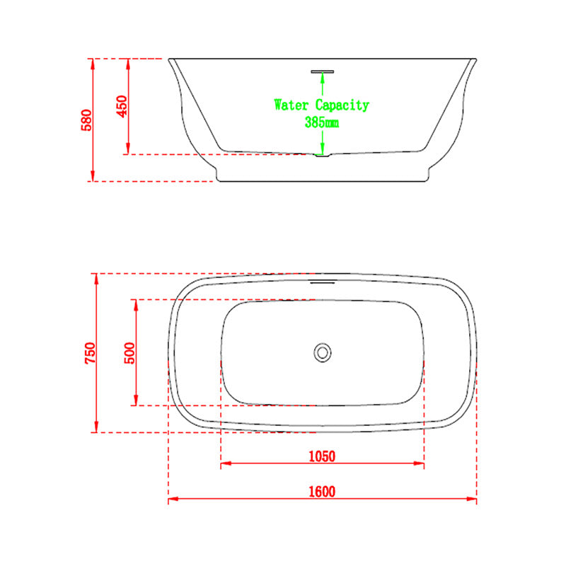 Charlotte Edwards Cyllene Freestanding Acrylic Oval Bathtub - Brand New Bathrooms