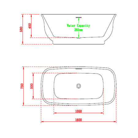 Charlotte Edwards Cyllene Freestanding Acrylic Oval Bathtub - Brand New Bathrooms