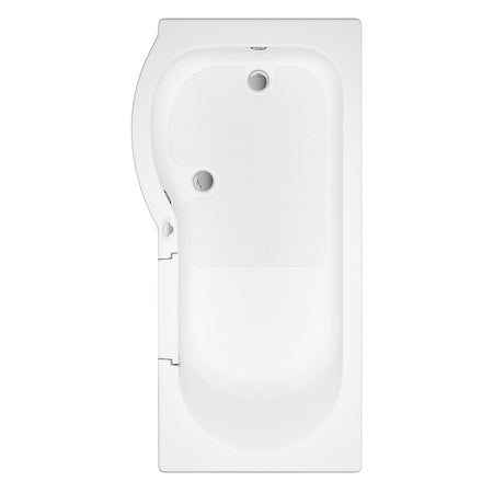 Mantaleda Calypso Walk-in P-Shaped Bathtub and Bath Screen (1 size, 2 styles, White) - Brand New Bathrooms