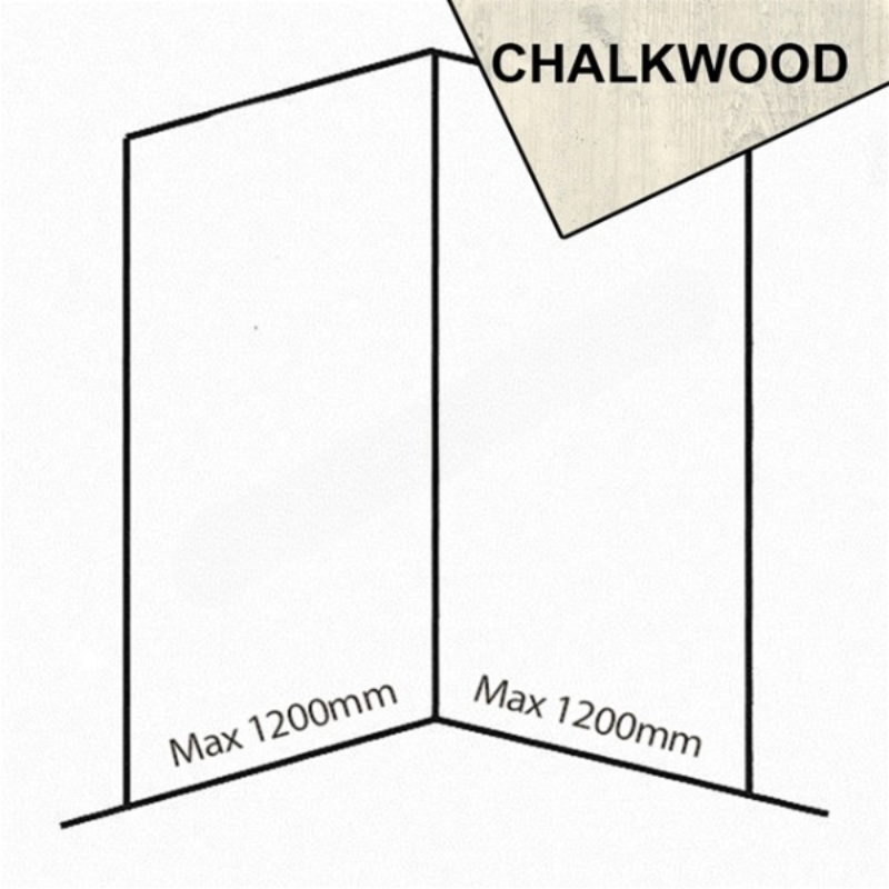 Bushboard Nuance Corner Pack A3 (for Shower Enclosures up to 1200mm) Chalkwood - Brand New Bathrooms