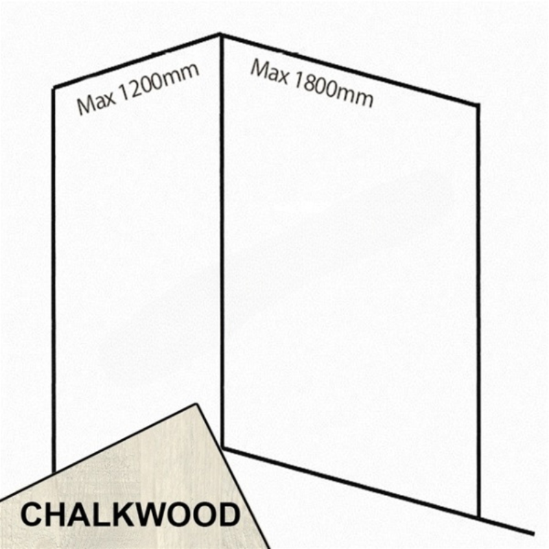 Bushboard Nuance Corner Pack B3 (for Shower Enclosures up to 1800mm) Chalkwood - Brand New Bathrooms
