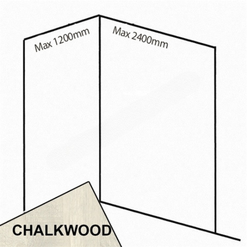 Bushboard Nuance Corner Pack C3 (for Shower Enclosures up to 2400mm) Chalkwood - Brand New Bathrooms