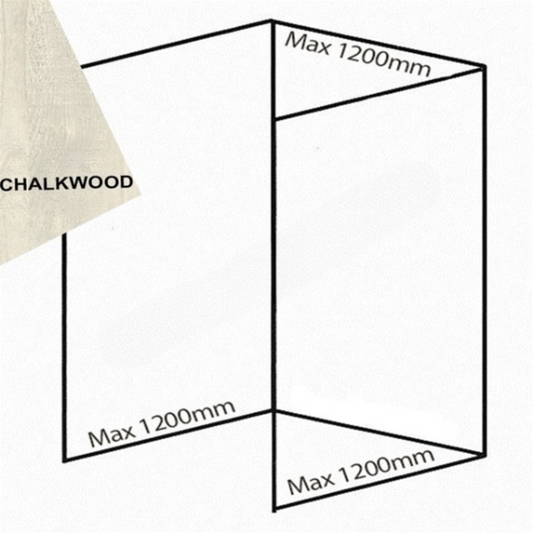Bushboard Nuance Recess Pack D3 (for Shower Enclosures up to 1200mm) Chalkwood - Brand New Bathrooms