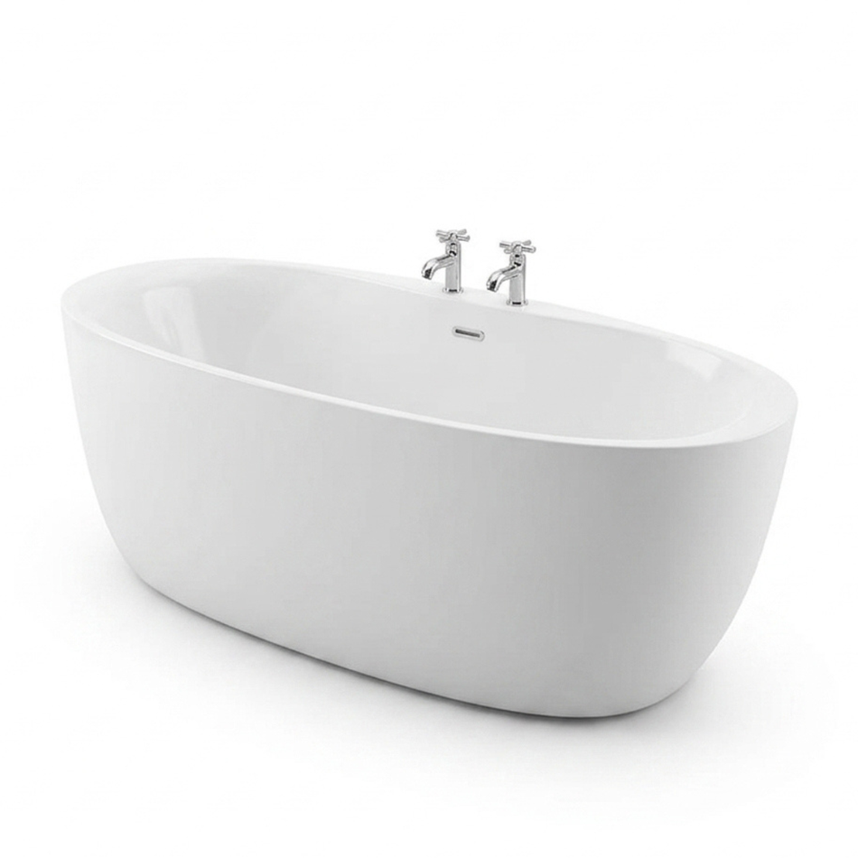 Charlotte Edwards Callisto Freestanding Acrylic Oval Bathtub (2 sizes, any colour)