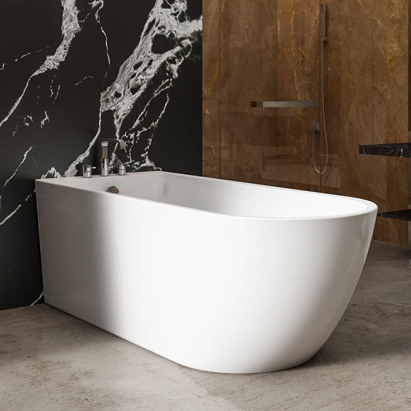 Charlotte Edwards Belgravia Single Ended Back to Wall Acrylic Oval Bathtub - Brand New Bathrooms