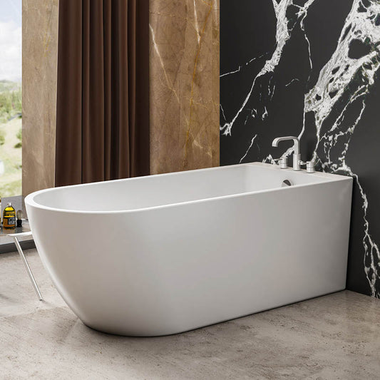 Charlotte Edwards Belgravia Single Ended Back to Wall Acrylic Oval Bathtub - Brand New Bathrooms
