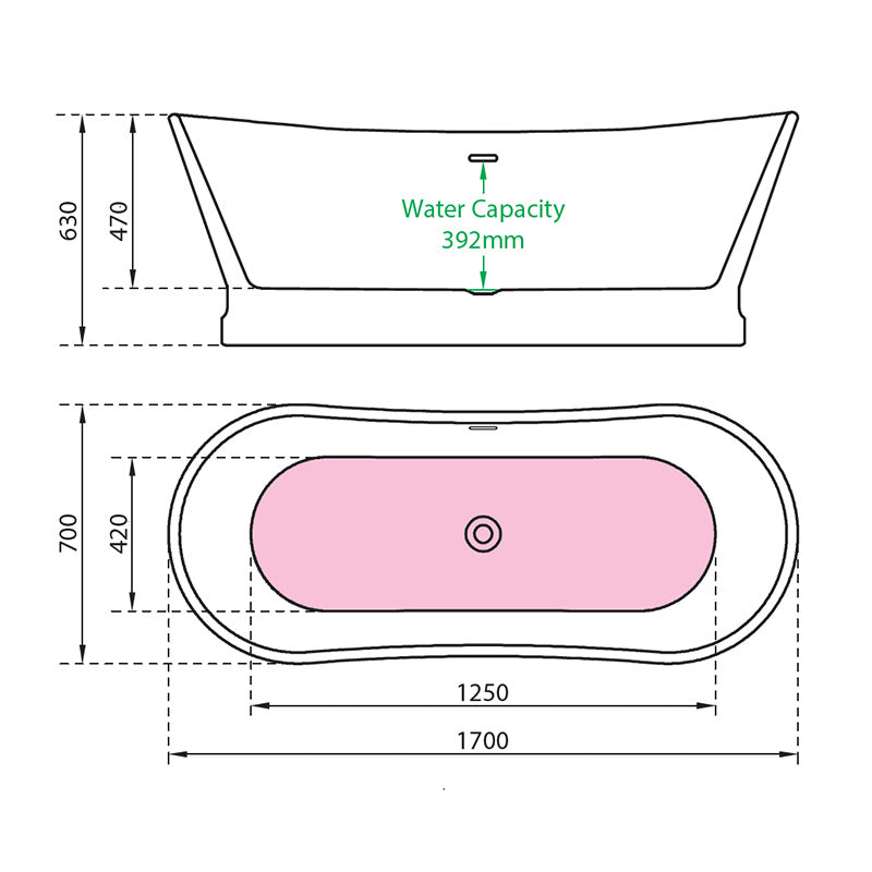 Charlotte Edwards Jupiter Freestanding Acrylic Oval Bathtub - Brand New Bathrooms