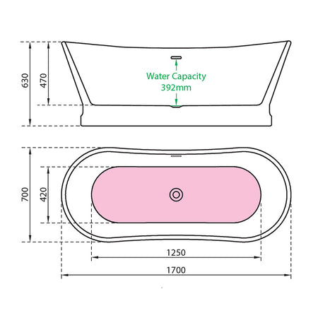 Charlotte Edwards Jupiter Freestanding Acrylic Oval Bathtub - Brand New Bathrooms