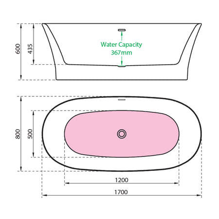 Charlotte Edwards Luna Freestanding Acrylic Oval Bathtub - Brand New Bathrooms