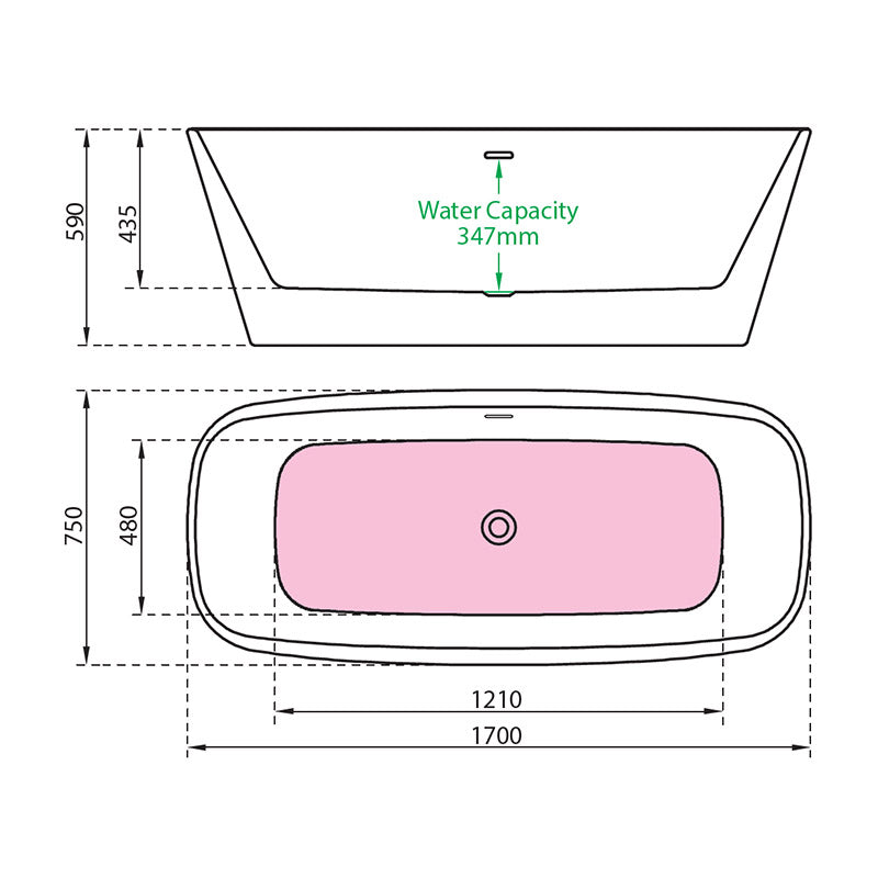 Charlotte Edwards Mimas Freestanding Acrylic Oval Bathtub - Brand New Bathrooms