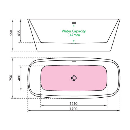 Charlotte Edwards Mimas Freestanding Acrylic Oval Bathtub - Brand New Bathrooms