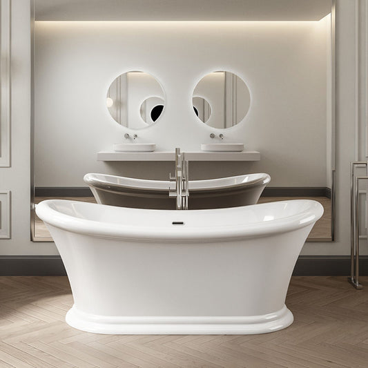 Charlotte Edwards Purley Freestanding Acrylic Oval Bathtub - Brand New Bathrooms