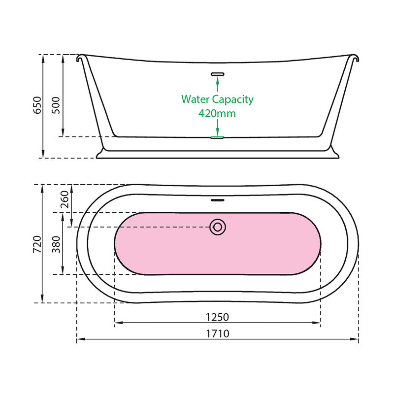 Charlotte Edwards Rosemary Freestanding Acrylic Oval Bathtub - Brand New Bathrooms
