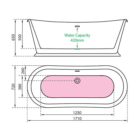 Charlotte Edwards Rosemary Freestanding Acrylic Oval Bathtub - Brand New Bathrooms