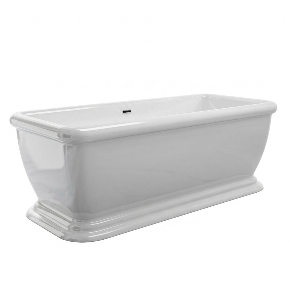 Charlotte Edwards Henley Freestanding Acrylic Rectangular Bathtub (1 size, White)