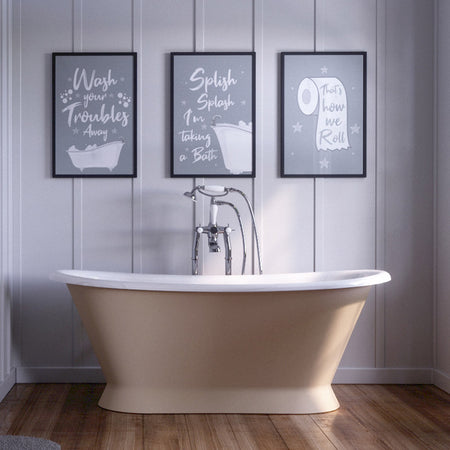 Hurlingham Chaucer Double Ended Cast Iron Bathtub (1 size, any colour) - Brand New Bathrooms