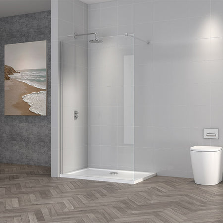 Tailored Bathrooms TI8 Wetroom Panel w. Profile Kit (6 sizes, Chrome) - Brand New Bathrooms