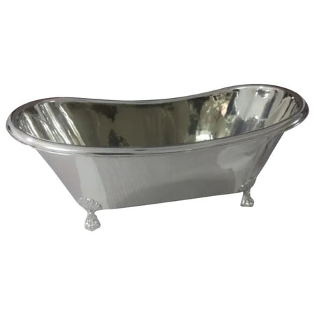 Coppersmith Creations Clawfoot Copper Bathtub Full Nickel Finish (1 size, Full Nickel Finish) - Brand New Bathrooms