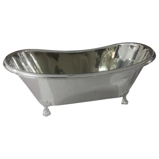 Coppersmith Creations Clawfoot Copper Bathtub Full Nickel Finish (1 size, Full Nickel Finish) - Brand New Bathrooms