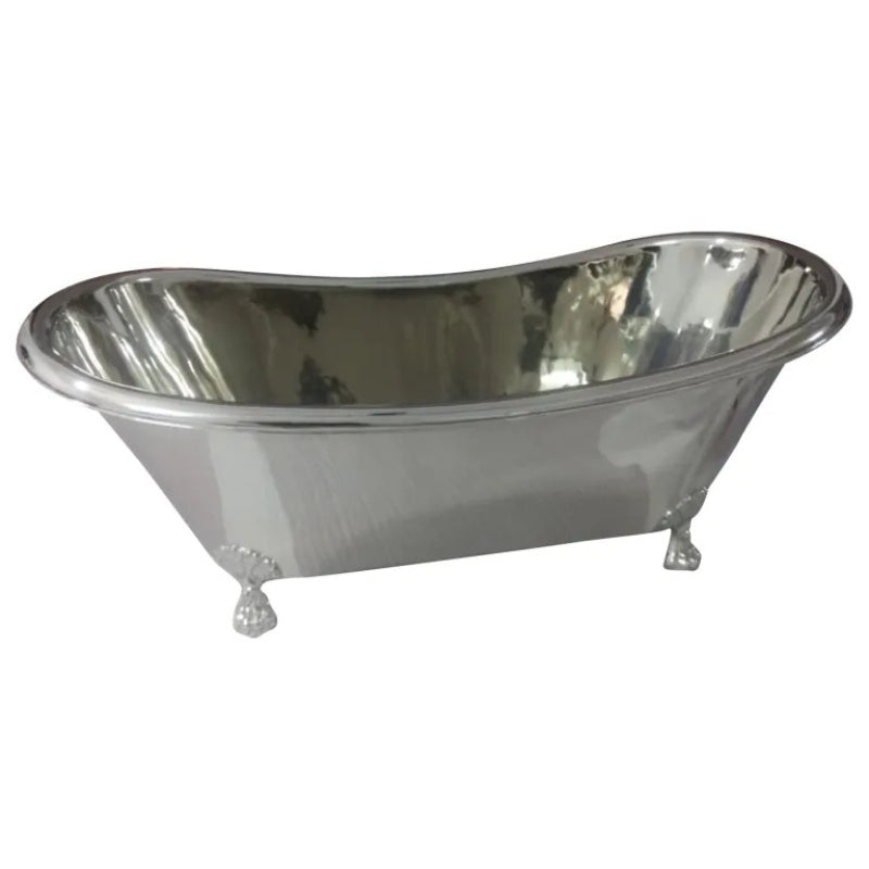 Coppersmith Creations Clawfoot Copper Bathtub Full Nickel Finish (1 size, Full Nickel Finish) - Brand New Bathrooms