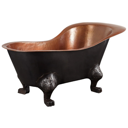 Coppersmith Creations Clawfoot Chinese Style Copper Tub – The Bridgerton Bath (1 size, Copper) - Brand New Bathrooms