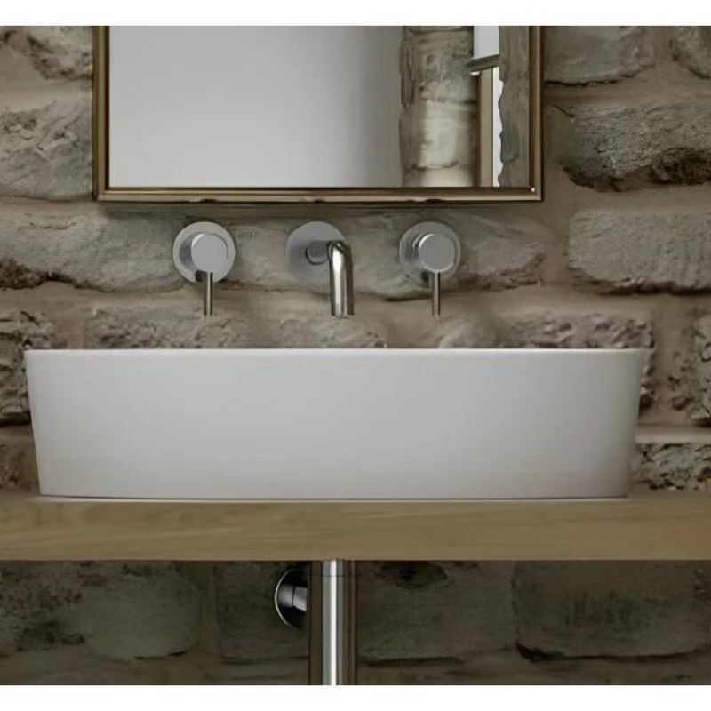 Royce Morgan Colorado Stone Oval Basin (1 size, White) - Brand New Bathrooms