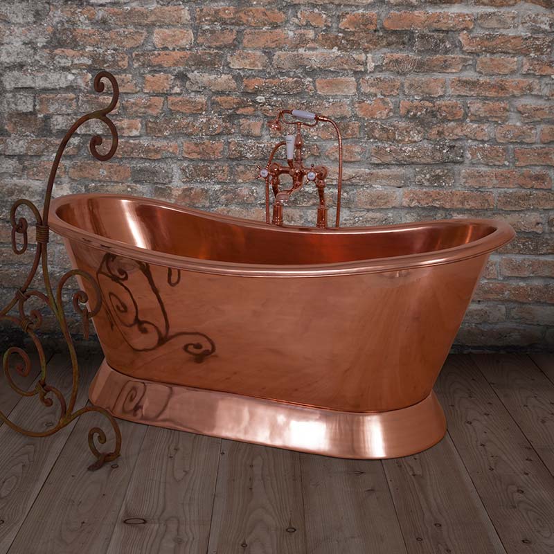 Hurlingham Bateau Double Ended Copper Bathtub (1 size, 2 styles, any colour) - Brand New Bathrooms