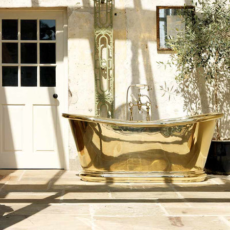 Hurlingham Brass Bulle Double Ended Bathtub (1 size, Brass) - Brand New Bathrooms