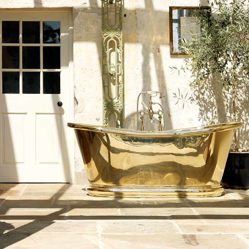 Hurlingham Brass Bulle Double Ended Bathtub (1 size, Brass) - Brand New Bathrooms