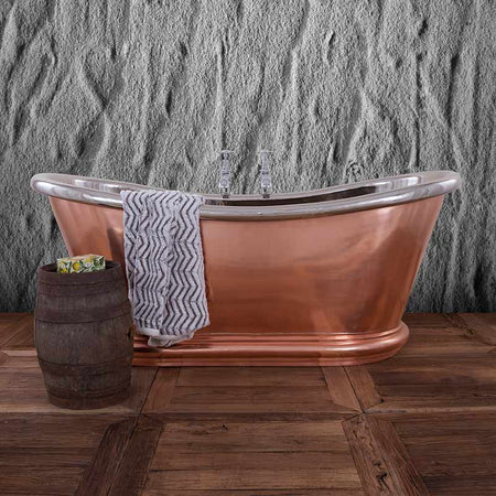 Hurlingham Bateau Double Ended Copper Bathtub (1 size, 2 styles, any colour) - Brand New Bathrooms