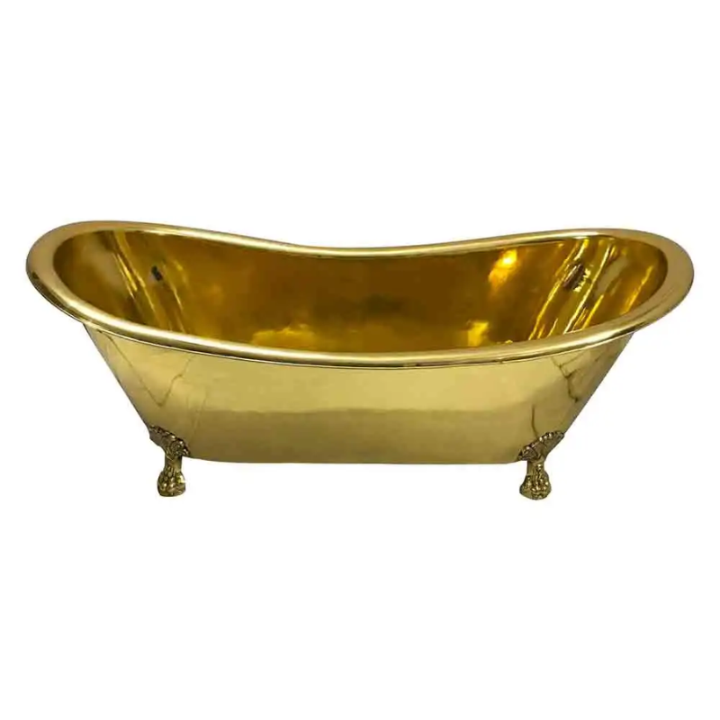 Coppersmith Creations Clawfoot Brass Bathtub (1 size, Full Brass Finish) - Brand New Bathrooms