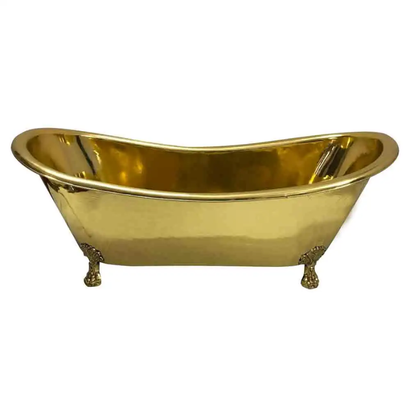 Coppersmith Creations Clawfoot Brass Bathtub (1 size, Full Brass Finish) - Brand New Bathrooms