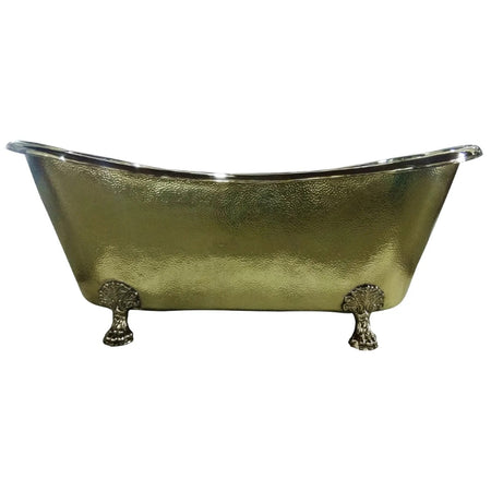 Coppersmith Creations Clawfoot Brass Hammered Bathtub (1 size, Brass) - Brand New Bathrooms