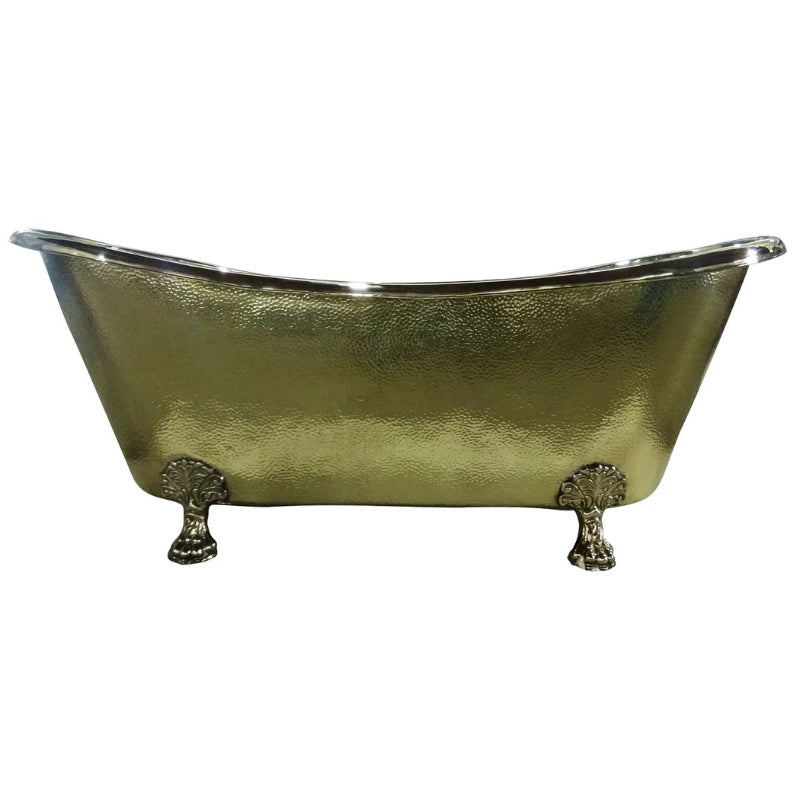 Coppersmith Creations Clawfoot Brass Hammered Bathtub (1 size, Brass) - Brand New Bathrooms