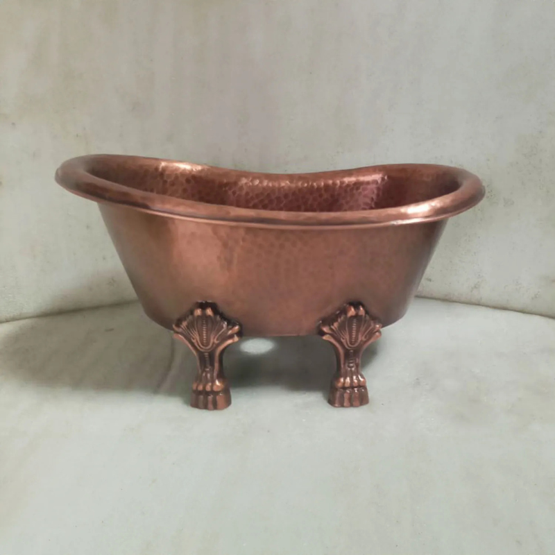 Coppersmith Creations Clawfoot Copper Baby Tub Basin (1 size, Full Antique Copper) - Brand New Bathrooms