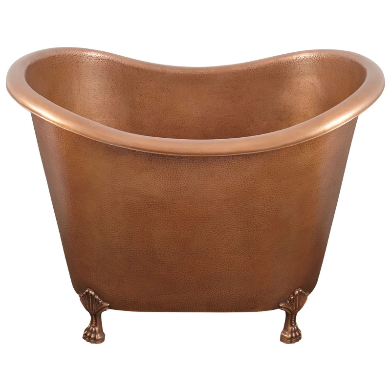 Coppersmith Creations Clawfoot Soaking Tub 48-inch Hammered Antique Finish Copper Bathtub (1 size, Copper) - Brand New Bathrooms