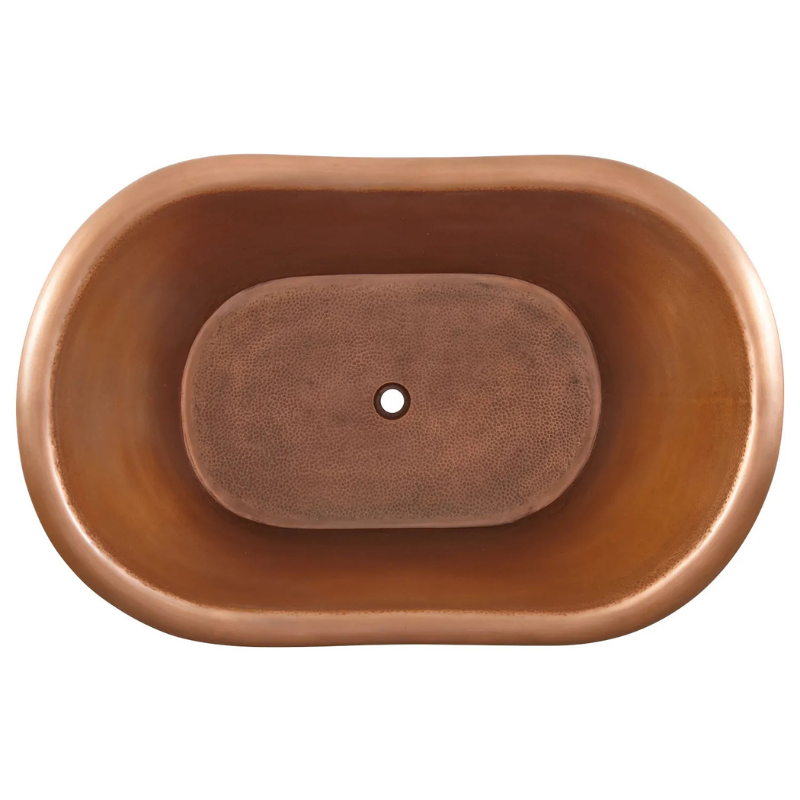 Coppersmith Creations Clawfoot Soaking Tub 48-inch Hammered Antique Finish Copper Bathtub (1 size, Copper) - Brand New Bathrooms