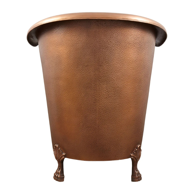 Coppersmith Creations Clawfoot Soaking Tub 48-inch Hammered Antique Finish Copper Bathtub (1 size, Copper) - Brand New Bathrooms
