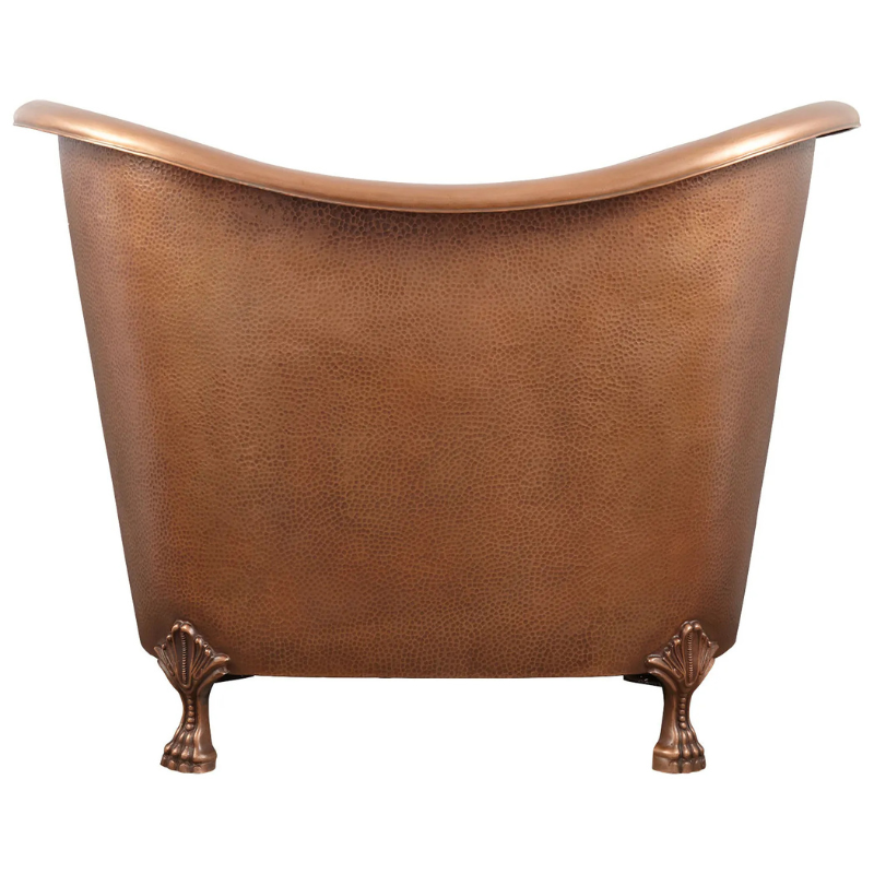 Coppersmith Creations Clawfoot Soaking Tub 48-inch Hammered Antique Finish Copper Bathtub (1 size, Copper) - Brand New Bathrooms