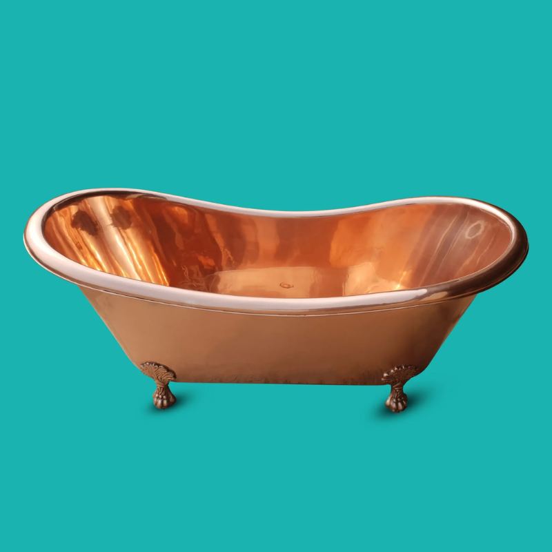 Coppersmith Creations Clawfoot Full Copper Bathtub (1 size, Copper) - Brand New Bathrooms