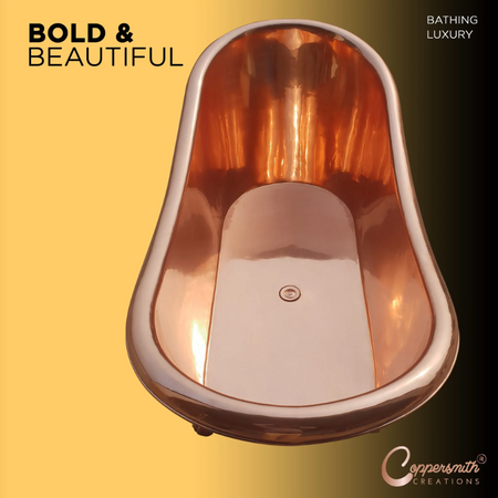 Coppersmith Creations Clawfoot Full Copper Bathtub (1 size, Copper) - Brand New Bathrooms