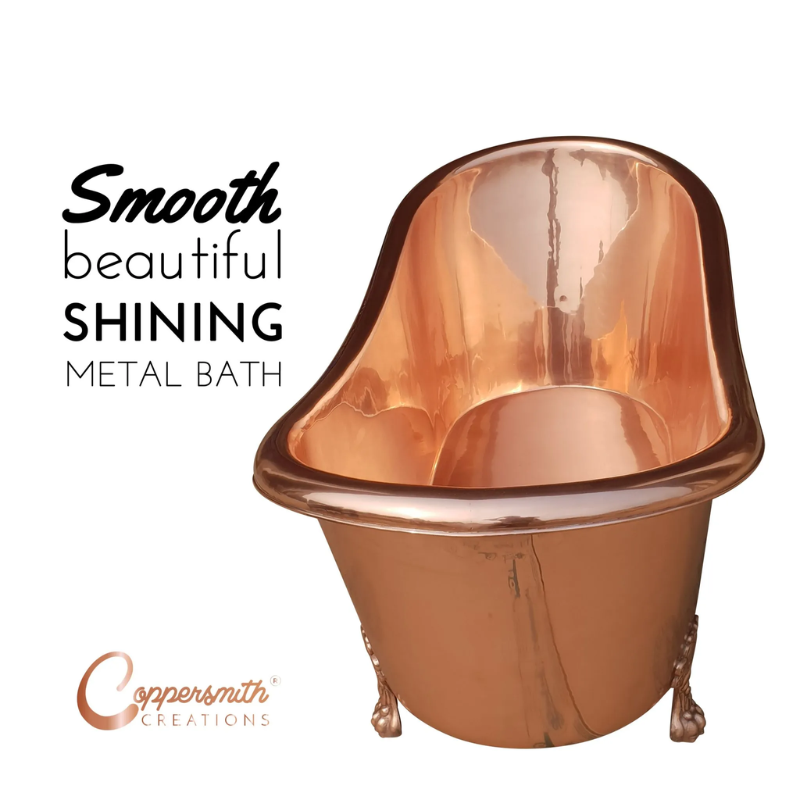 Coppersmith Creations Clawfoot Full Copper Bathtub (1 size, Copper) - Brand New Bathrooms