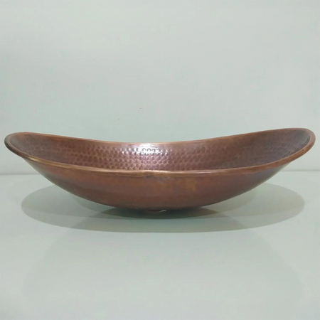 Coppersmith Creations Copper Boat Hammered Sink (1 size, Antique finish) - Brand New Bathrooms