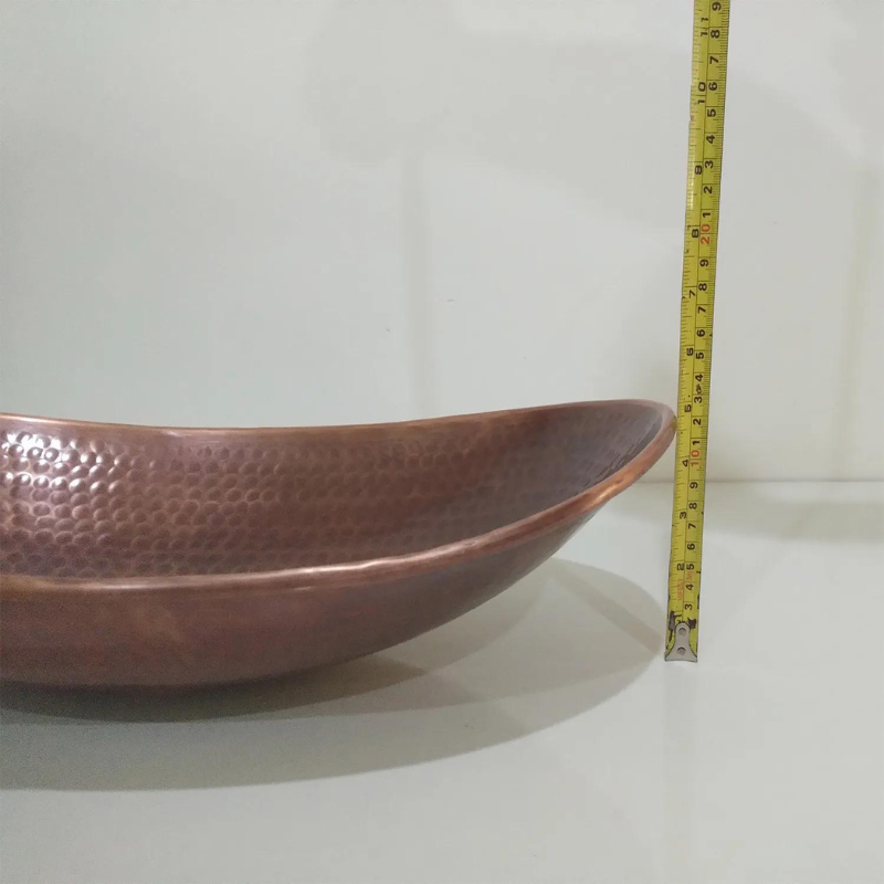 Coppersmith Creations Copper Boat Hammered Sink (1 size, Antique finish) - Brand New Bathrooms